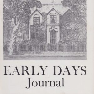 Early Days: Journal of the Royal Western Australian Historical Society Vol. VII Part II