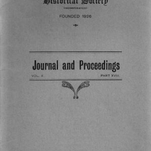 The Western Australian Historical Society: Journal and Proceedings Vol. II Part XVIII