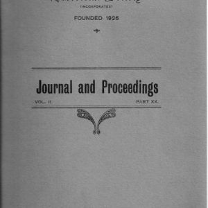 The Western Australian Historical Society: Journal and Proceedings Vol. II Part XX