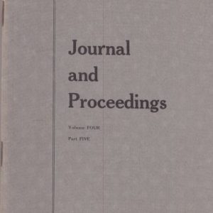 The Western Australian Historical Society: Journal and Proceedings Vol. IV Part V