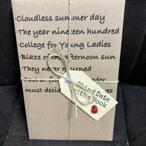 BLIND DATE WITH A BOOK: Cloudless summer day